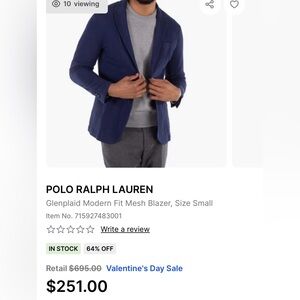 Ralph Lauren Navy Blazer